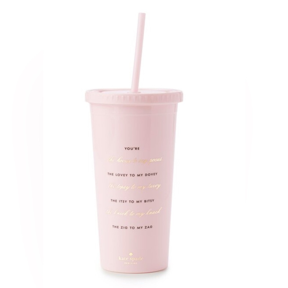 Kate Spade New York insulated tumbler designed for bridesmaid.